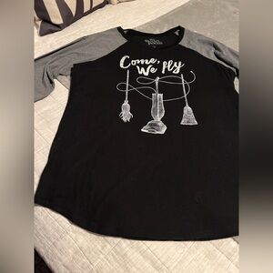 Disney Black Hocus Pocus Raglan 3/4 sleeve Top